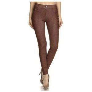 Yelete Khaki Coffee Size Small Skinny Jeans‎